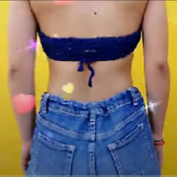 NWT Handmade Crochet Cropoed Halter Neck Cotton Colorful Top Size S /M Vacation - Picture 14 of 15